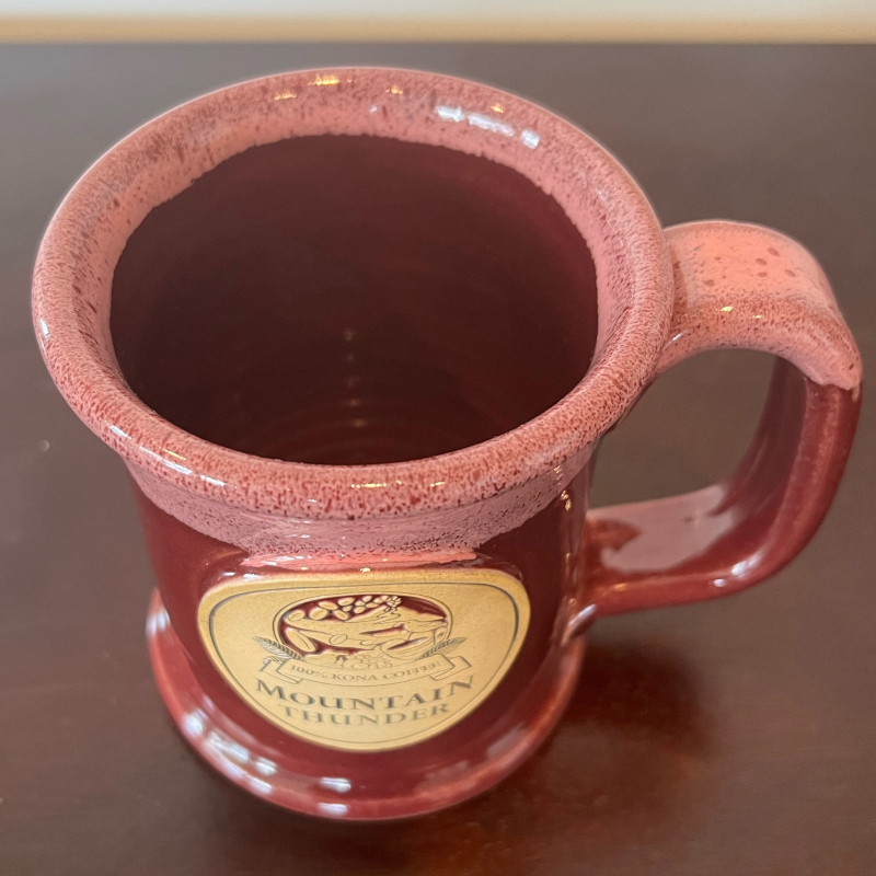 Handcrafted stoneware mug in Razmatazz